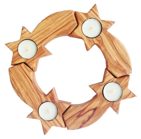 Advent star 4 pieces round shape