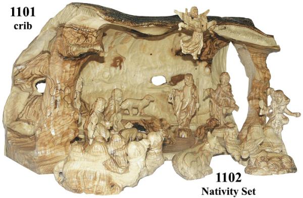 Crib irregular shape & Nativity Set 16pcs