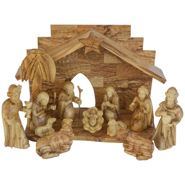 Crib with a Nativity Set
