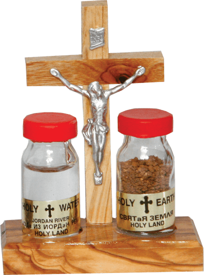 TREASURE BOX HOLY WATER,OIL,SOIL AND INCENSE WITH CROSS