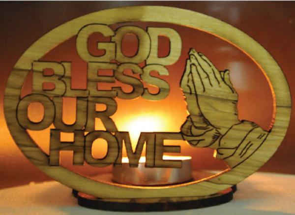 God Bless Our Home with Stand