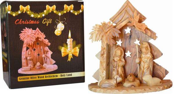Crib with holy family ( gift box) 16.H