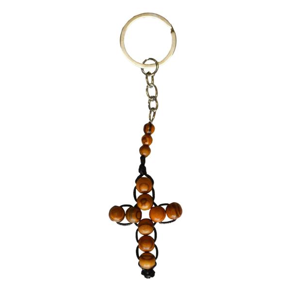 Beads cross key chain