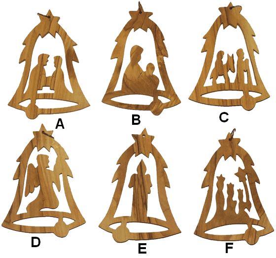 CHRISTMAS ORNAMENTS A - F 8 cm