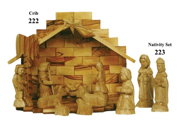 Crib 24 x 20 cm Nativity Set (Jana) 11 cm