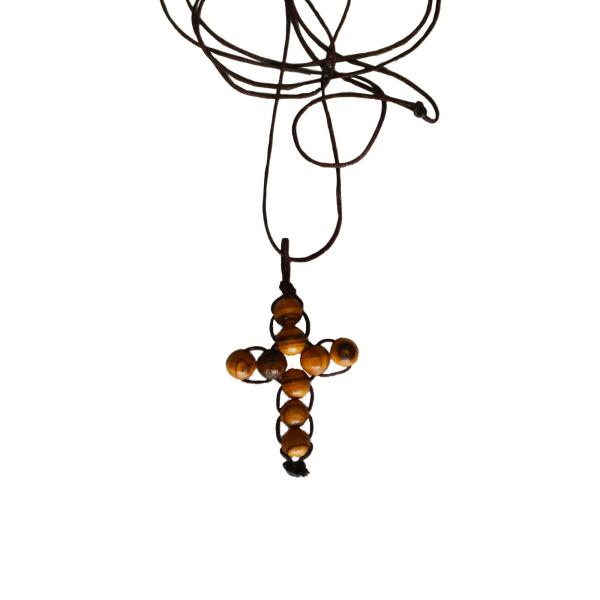 Beads cross neckless small