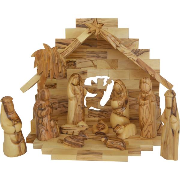 Crib with a Nativity Set