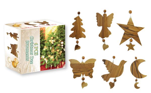 Christmas Ornaments Collection - Packed - 6pcs with a gift box