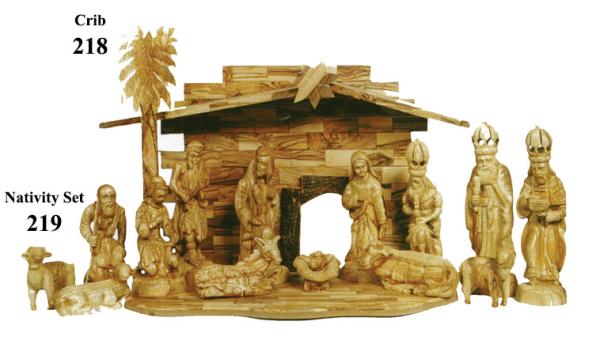 crib 53 x 37 cm Item # 219 Nativity Set Nativity Set 15 Pcs 26 cm