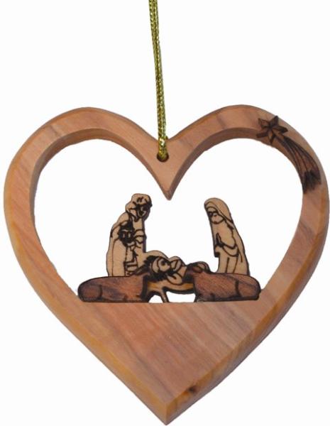 Christmas ornaments heart 8cm