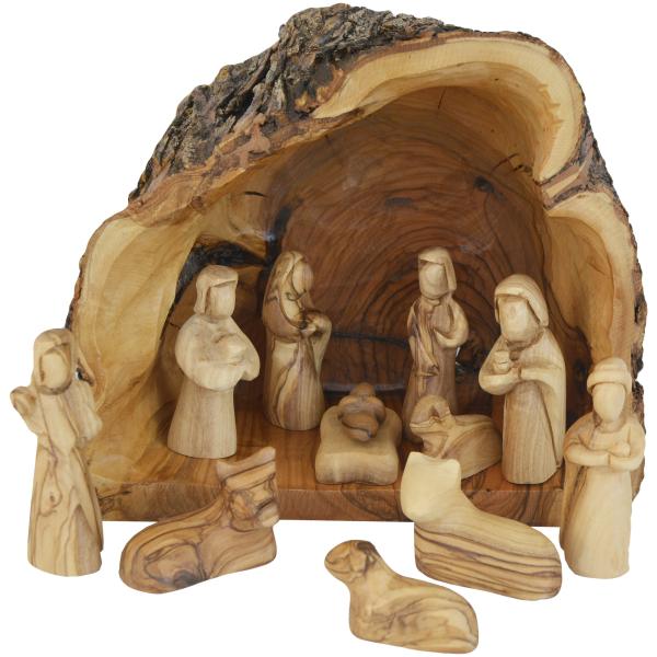 Crib with a Nativity Set