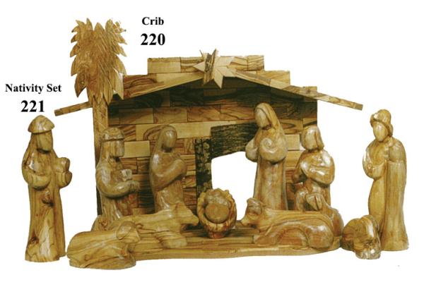 Crib 41 x 31 cm Item # 221 Nativity Set Nativity Set 12 Pcs (ABS Big) 21 cm